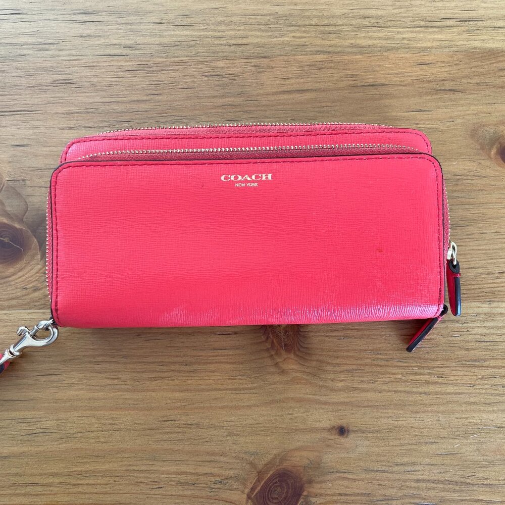 Coach Double Zip Accordian Wallet